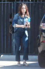 LILY COLLINS Arrives at a Studio in Studio City 10/05/2017