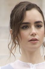 LILY COLLINS at Givenchy Fashion Show in Paris 10/01/2017