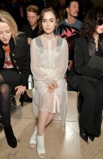 LILY COLLINS at Givenchy Fashion Show in Paris 10/01/2017