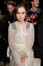 LILY COLLINS at Givenchy Fashion Show in Paris 10/01/2017