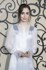 LILY COLLINS at Givenchy Fashion Show in Paris 10/01/2017