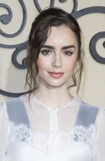 LILY COLLINS at Givenchy Fashion Show in Paris 10/01/2017
