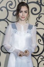LILY COLLINS at Givenchy Fashion Show in Paris 10/01/2017