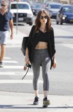 LILY COLLINS Out and About in Beverly Hills 10/06/2017