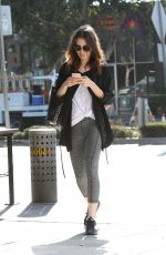 LILY COLLINS Out for Iced Coffee in West Hollywood 10/05/2017