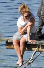 LILY JAMES Out in Croatia 10/08/2017