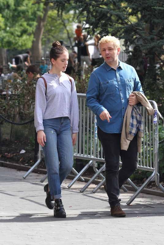 LILY MO SHEEN and Michael Sheen at a Park New York 10/08/2017