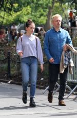 LILY MO SHEEN and Michael Sheen at a Park New York 10/08/2017
