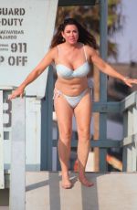 LISA APPLETON in Bikini on the Beach in Los Angeles 10/01/2017