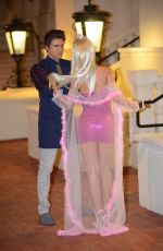 LISA OPIE and Her Boyfriend in a Barbie and Ken Costume Out in Los Angeles 10/25/2017