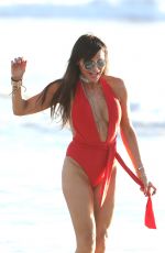 LIZZIE CUNDY in Swimsuits at a Beach in Miami 10/25/2017
