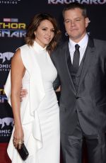 LUCIANA BARROSO and Matt Damon at Thor: Ragnarok Premiere in Los Angeles 10/10/2017