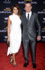 LUCIANA BARROSO and Matt Damon at Thor: Ragnarok Premiere in Los Angeles 10/10/2017