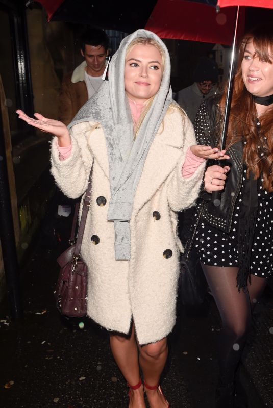 LUCY FALLON Leaves Smokehouse Cellar Bar and Restaurant in Manchester 10/21/2017
