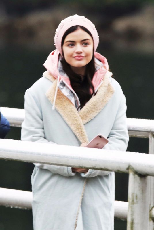 LUCY HALE on the Set of Life Sentence in Burnaby 10/11/2017