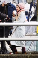 LUCY HALE on the Set of Life Sentence in Burnaby 10/11/2017