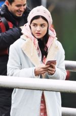 LUCY HALE on the Set of Life Sentence in Burnaby 10/11/2017