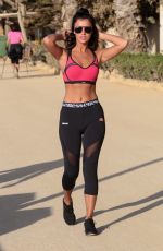 LUCY MECKLENBURGH in Tights Out at a Beach in Marbella 10/11/2017