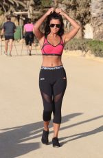LUCY MECKLENBURGH in Tights Out at a Beach in Marbella 10/11/2017