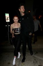 MADELAINE PETSCH and Travis Mills Night Out in Los Angeles 10/16/2017