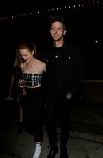 MADELAINE PETSCH and Travis Mills Night Out in Los Angeles 10/16/2017