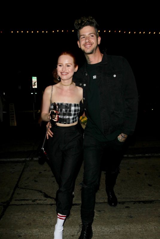 MADELAINE PETSCH and Travis Mills Night Out in Los Angeles 10/16/2017