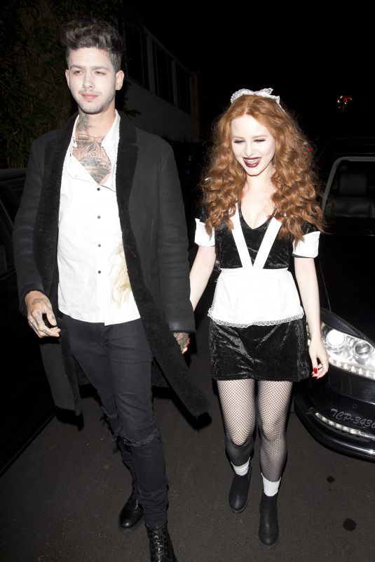 MADELAINE PETSCH at Just Jared Halloween Party in Los Angeles 10/27/2017