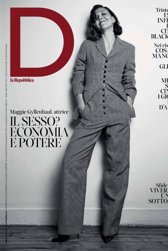 MAGGIE GYLLENHAAL in LA Repubblica Magazine, October 2017 Issue