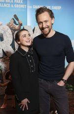 MAISIE WILLIAMS and Tom Hiddleston at Early Man Photocall in London 10/06/2017