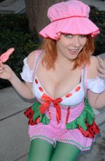 MAITLAND WARDS as Strawberry Shortcake Eats a Strawberry Shortcake Ice Cream in Los Angeles 10/28/2017