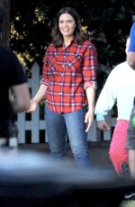 MANDY MOORE on the Set of This is Us in Eagle Rock 10/23/2017