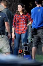 MANDY MOORE on the Set of This is Us in Eagle Rock 10/23/2017