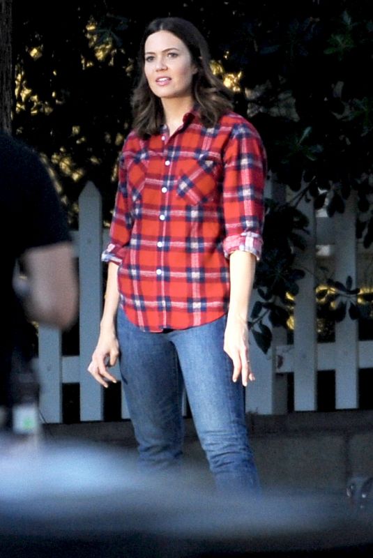 MANDY MOORE on the Set of This is Us in Eagle Rock 10/23/2017