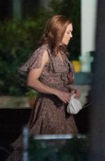 MANDY MOORE on the Set of This is Us in Los Angeles 08/10/2017