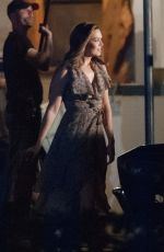 MANDY MOORE on the Set of This is Us in Los Angeles 08/10/2017