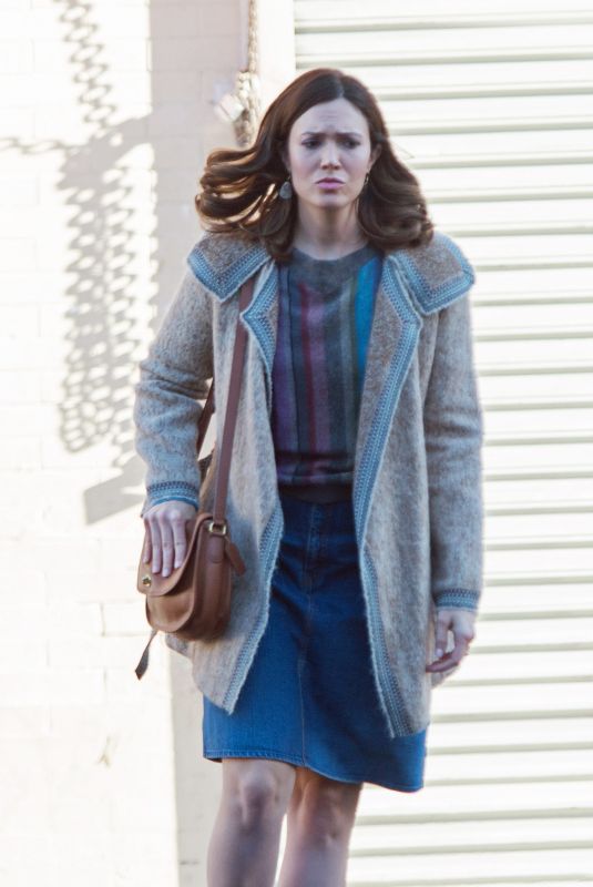 MANDY MOORE on the Set of This is Us in Los Angeles 10/24/2017