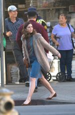 MANDY MOORE on the Set of This is Us in Los Angeles 10/24/2017