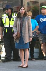 MANDY MOORE on the Set of This is Us in Los Angeles 10/24/2017