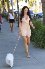 MARA TEIGEN Out with Her Dog in Beverly Hills 10/16/2017