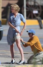 MARGOT ROBBIE on the Set of Dreamland in New Mexico 10/26/2017