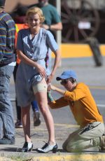 MARGOT ROBBIE on the Set of Dreamland in New Mexico 10/26/2017