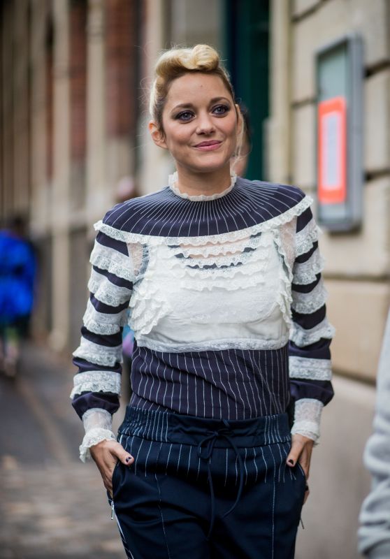 MARION COTILLARD at Valentino Fashion Show in Paris 10/01/2017