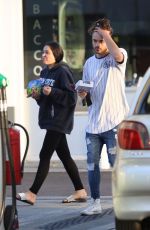 MARNIE SIMPSON and Casey Johnson at a Gas Station in London 10/15/2017