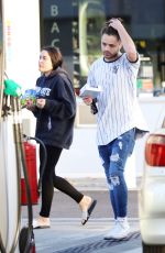 MARNIE SIMPSON and Casey Johnson at a Gas Station in London 10/15/2017
