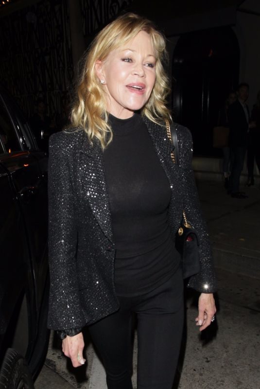 MELANIE GRIFFITH at Craig’s Restaurant in West Hollywood 10/20/2017