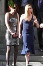 MELISSA BENOIST, CHYLER LEIGH and CAITY LOTZ on the Set of Supergirl in Vancouver 10/11/2017