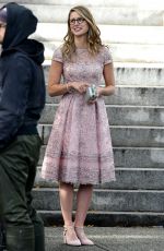 MELISSA BENOIST on the Set of Supergirl in Vancouver 10/11/2017
