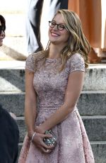MELISSA BENOIST on the Set of Supergirl in Vancouver 10/11/2017