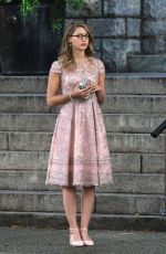 MELISSA BENOIST on the Set of Supergirl in Vancouver 10/11/2017