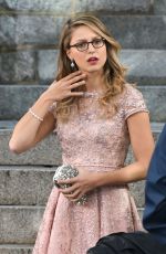 MELISSA BENOIST on the Set of Supergirl in Vancouver 10/11/2017